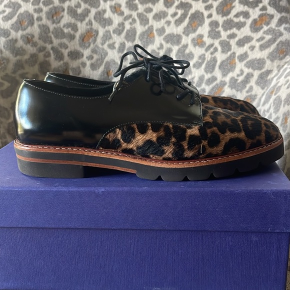 Stuart Weitzman Metro Brogues Leopard Calf hair - Picture 2 of 6